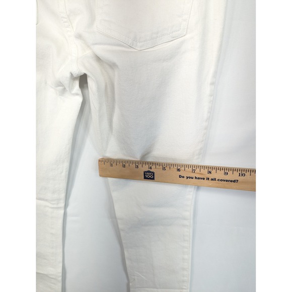 Guess Sarah Fit Medium Rise Skinny Jeans White Denim Size 28 - Picture 10 of 11
